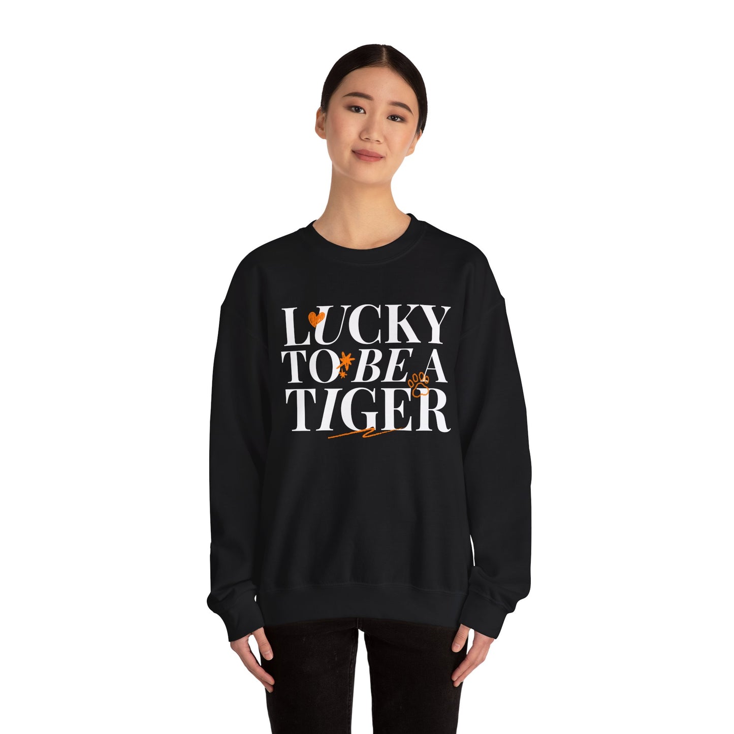 **Lucky to Be a Tiger Crewneck