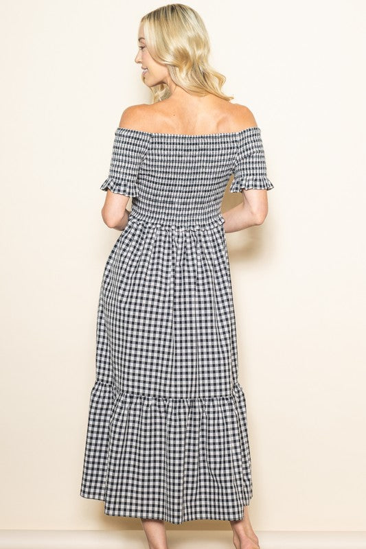 Gingham Midi Dress