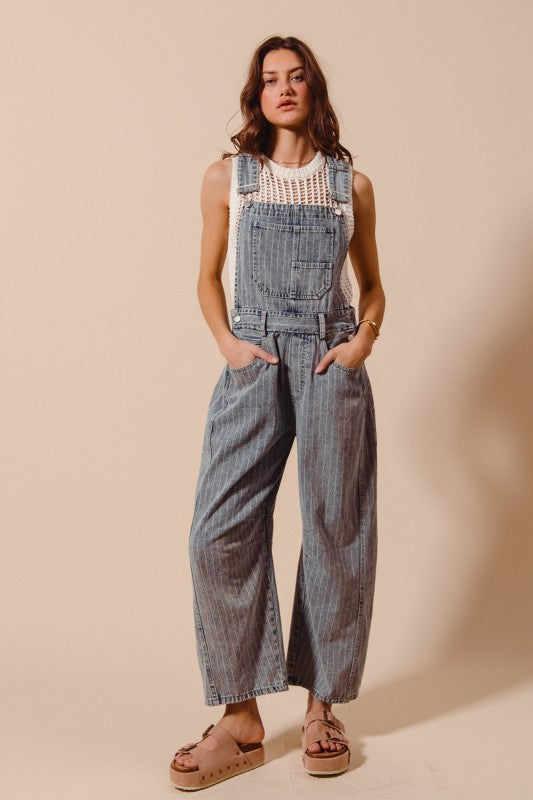 Slouchy Denim Overalls