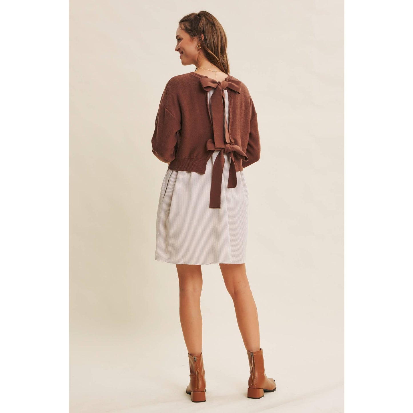 Twofer Mini Sweater Dress