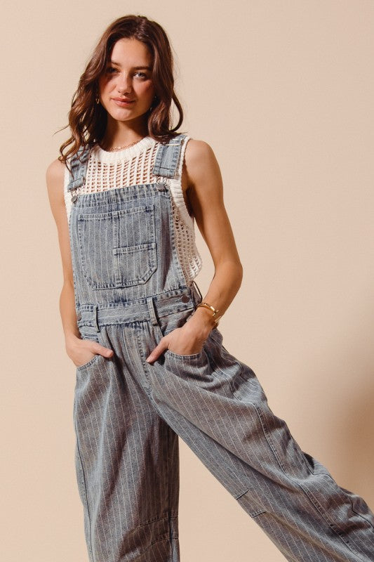 Slouchy Denim Overalls