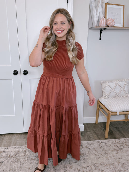 Mock Neck Maxi Sweater Dress