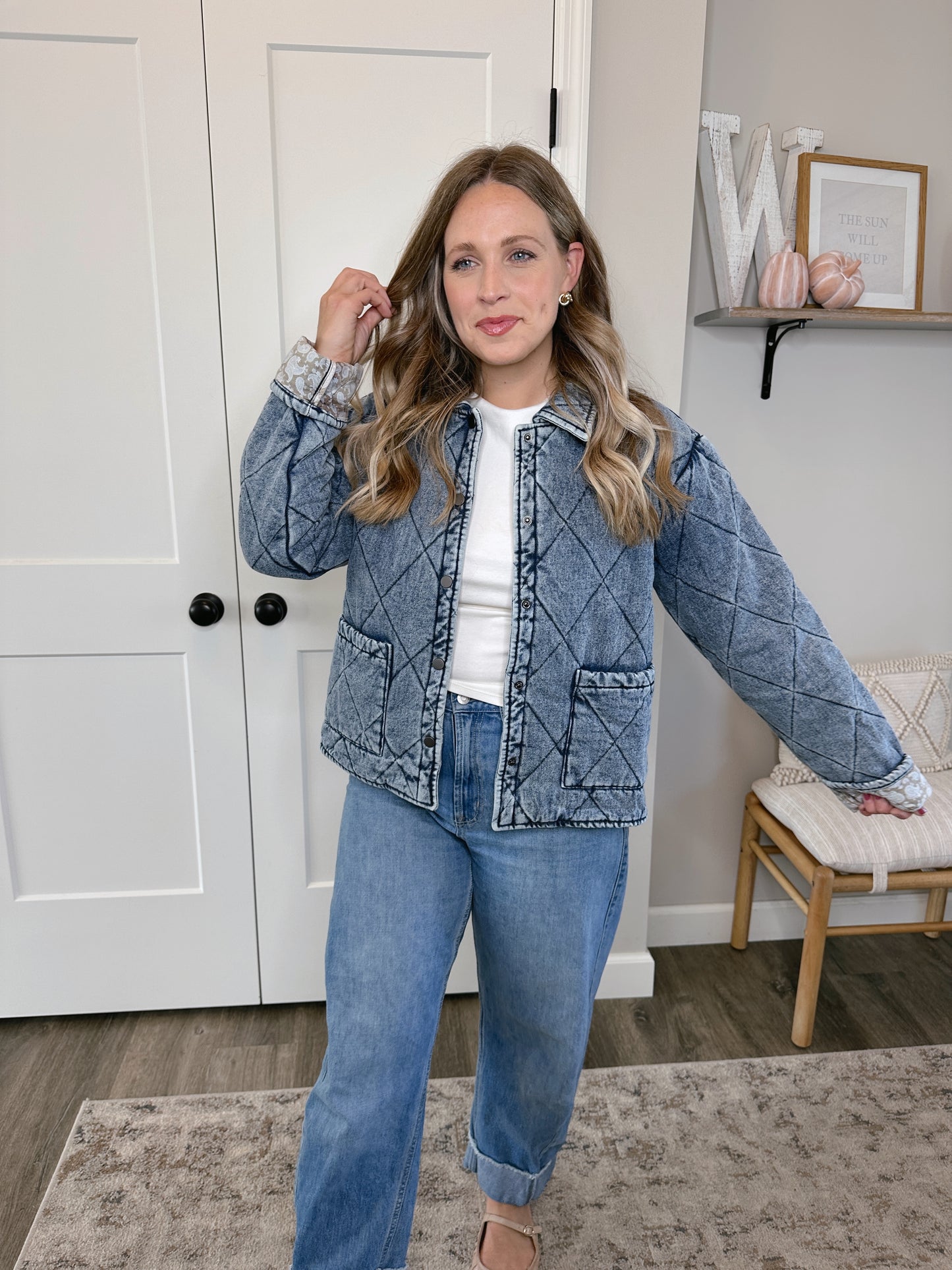 Quilted Denim Jacket