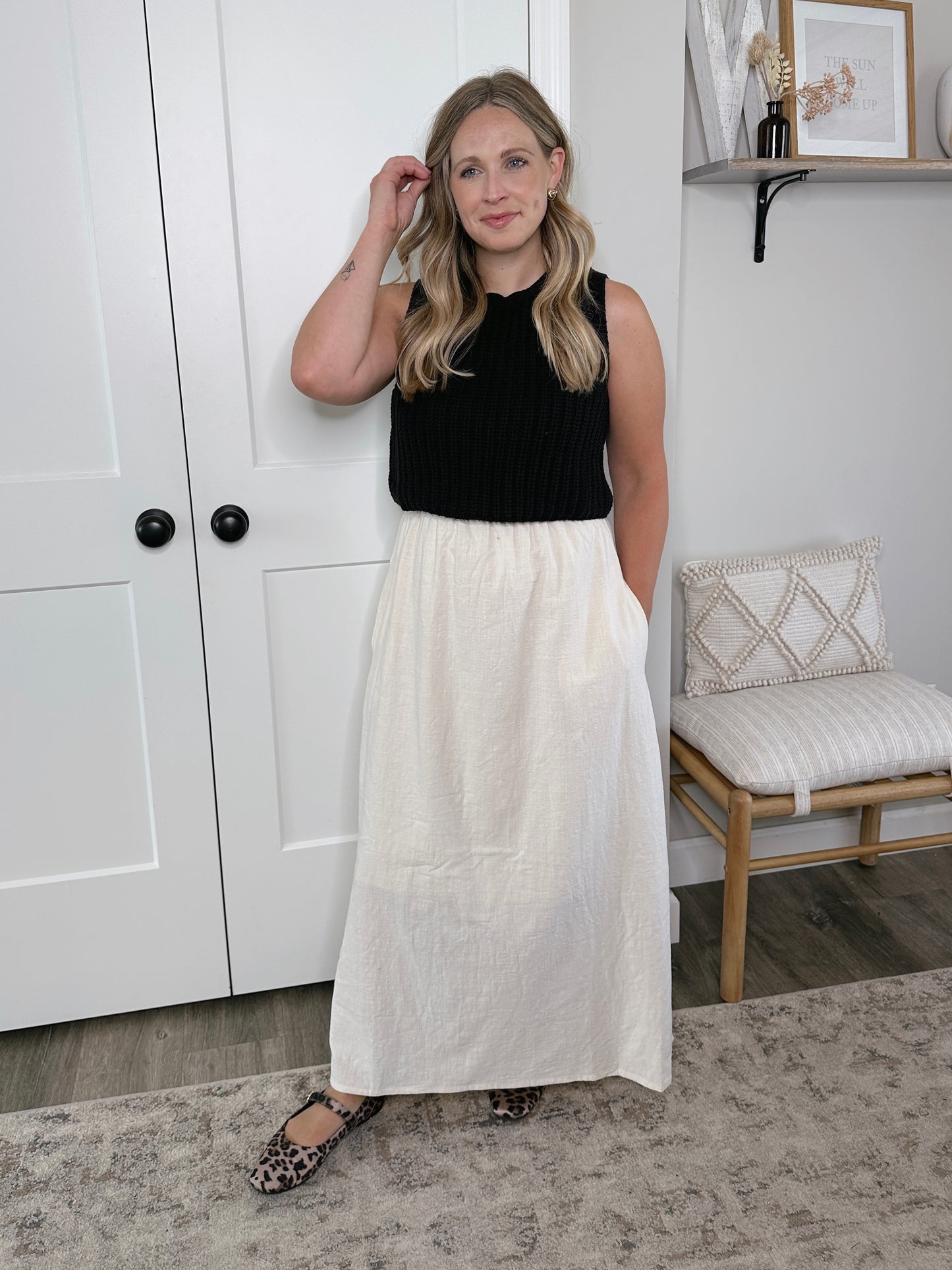 Twofer Sweater Midi Dress