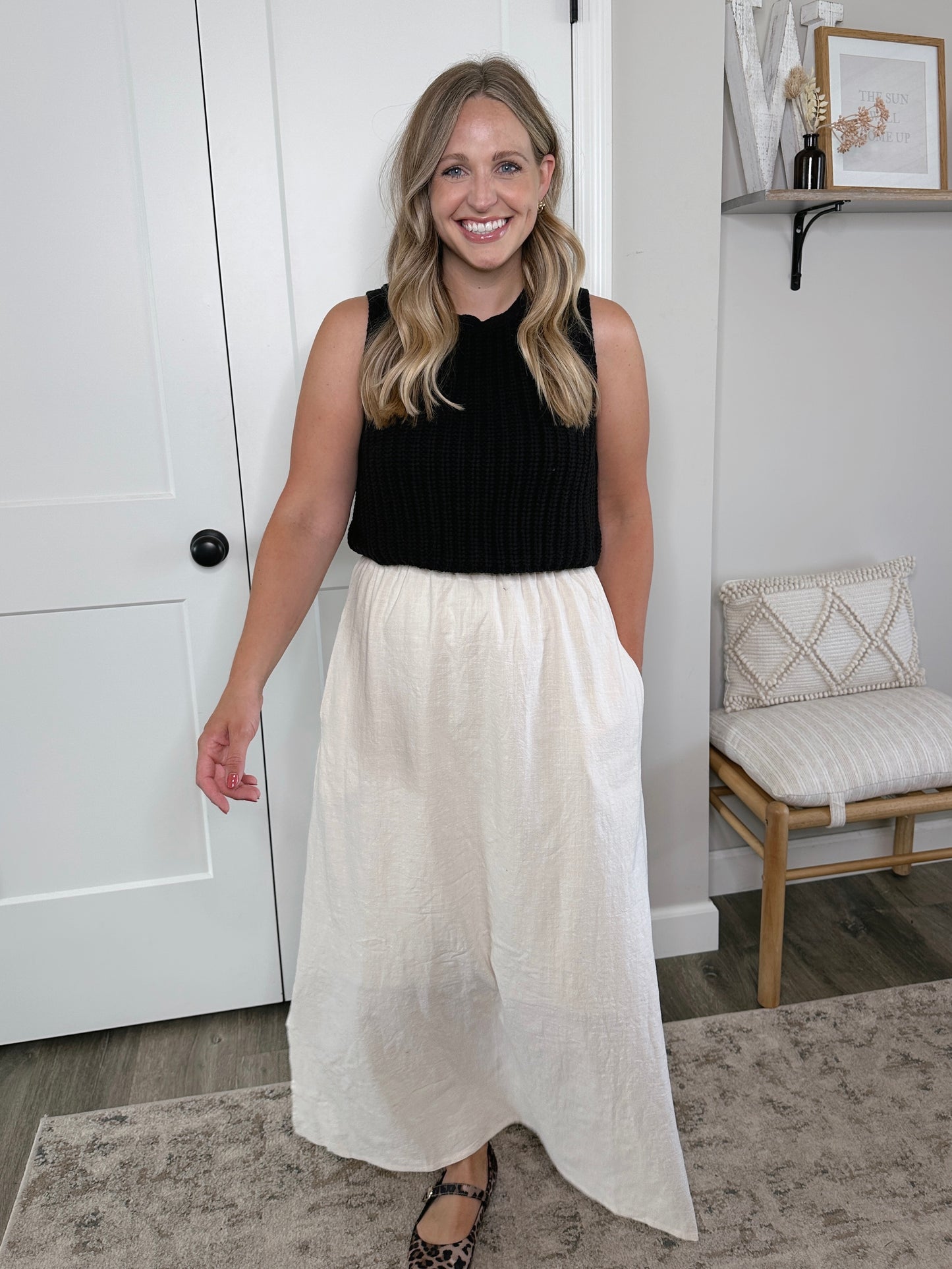Twofer Sweater Midi Dress