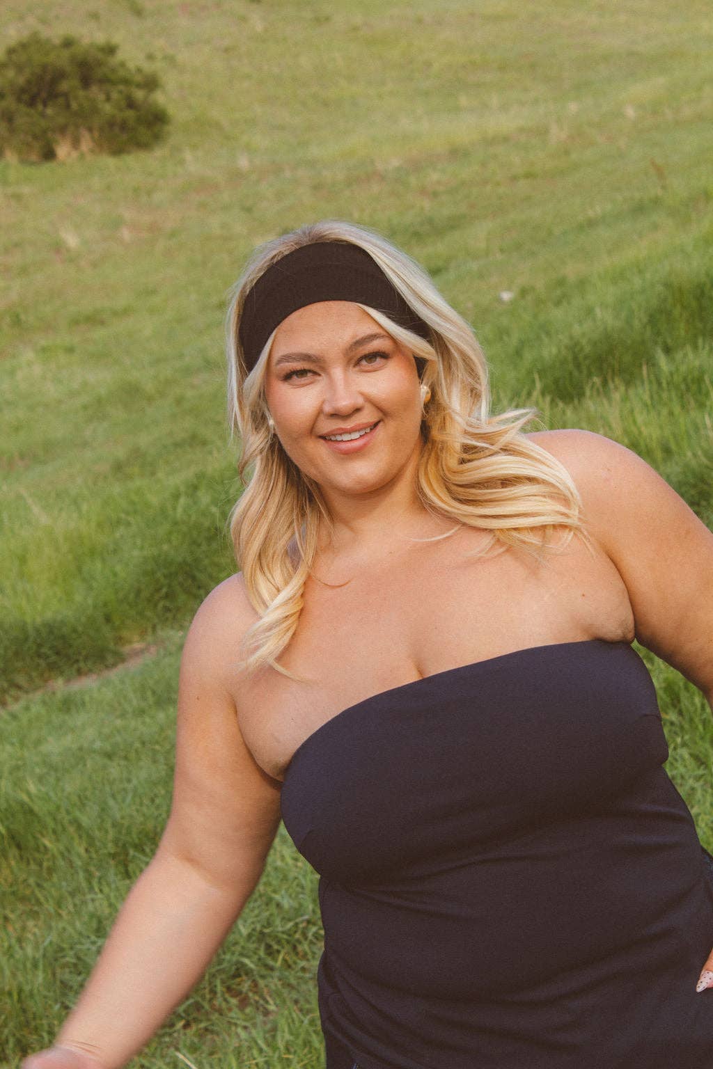 Ribbed Stretchy Headband: Black