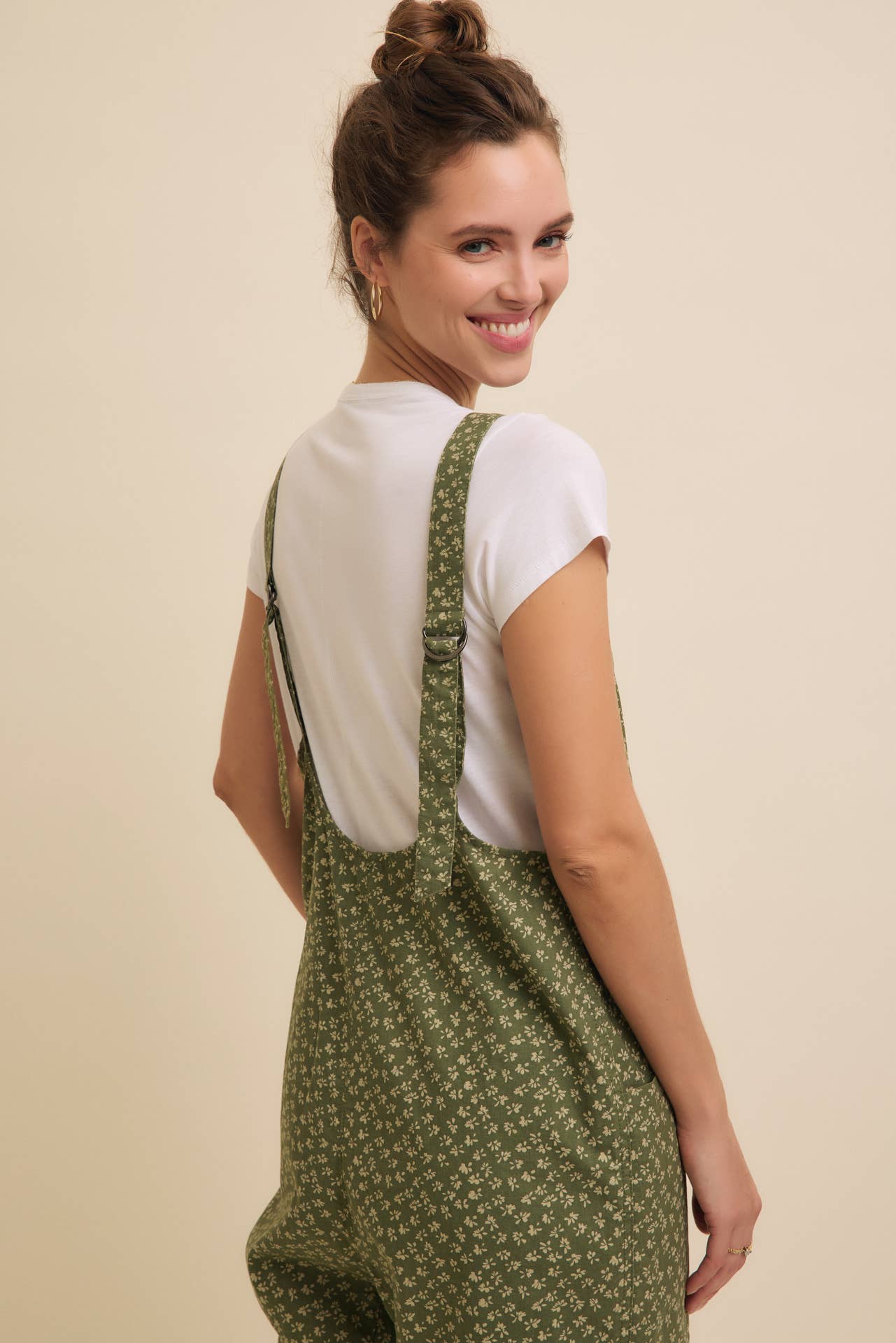 Floral Cotton Overalls