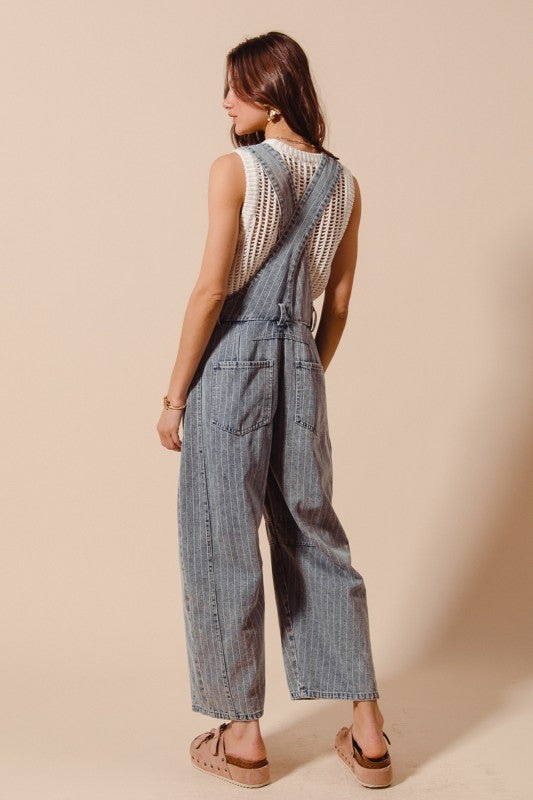 Slouchy Denim Overalls