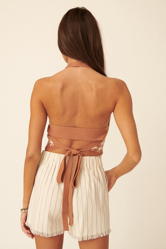 Houndstooth Halter Tank