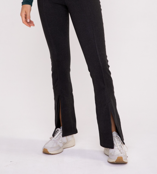 Brushed Split Hem Flares +