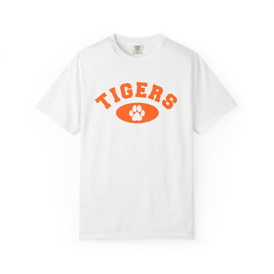 Orange 'TIGERS' Paw Logo  Tee