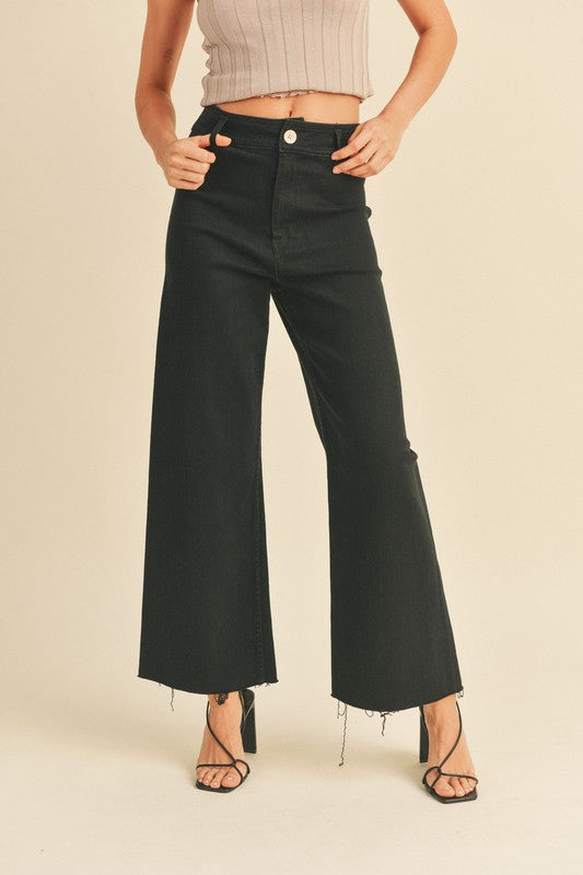 Black Wide Leg Denim
