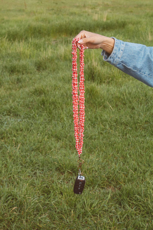 Red Checkered Lanyard