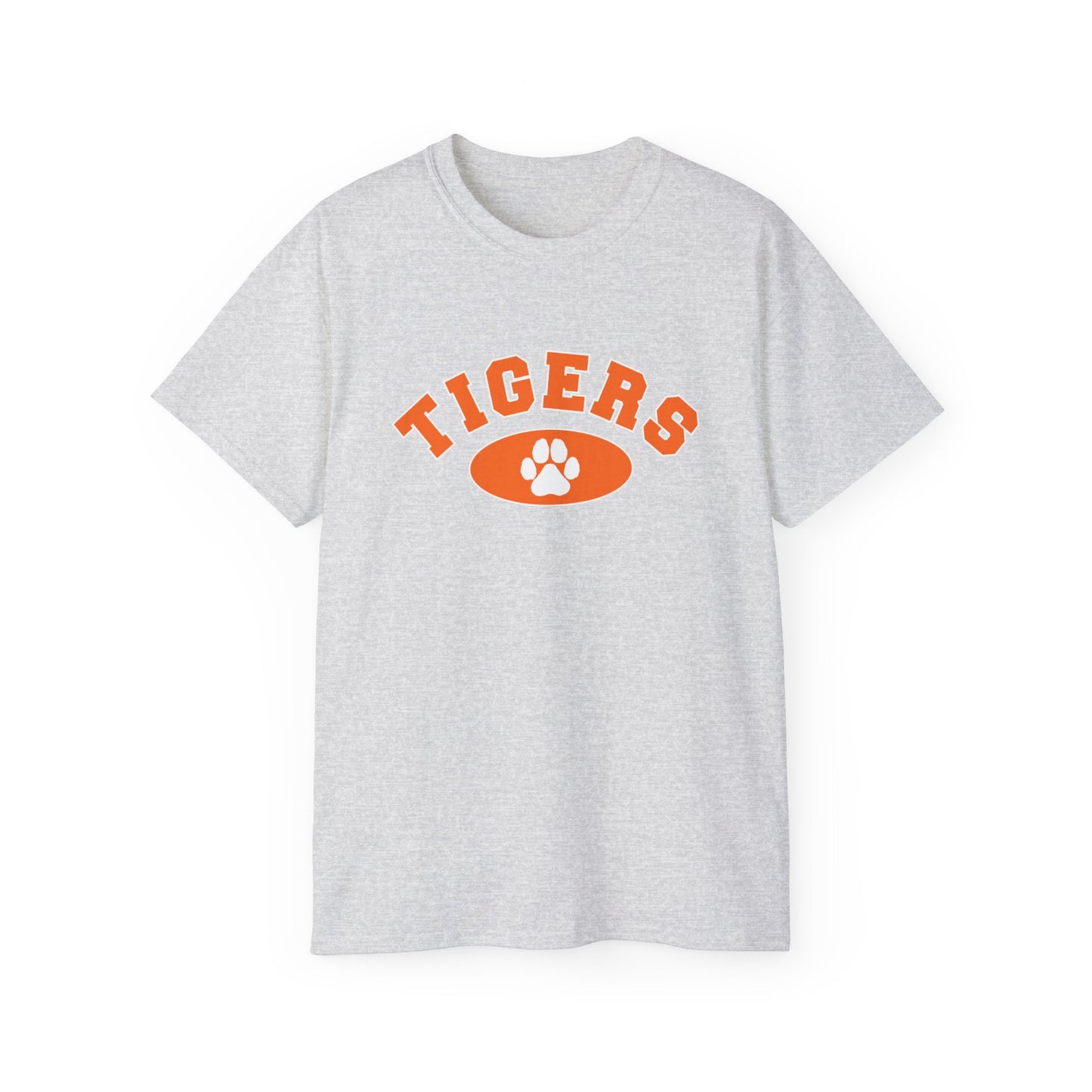 Tigers Paw Graphic Tee — Retro Orange School Spirit T-Shirt