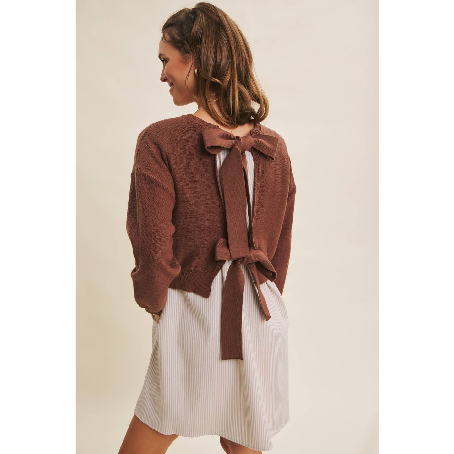 Twofer Mini Sweater Dress