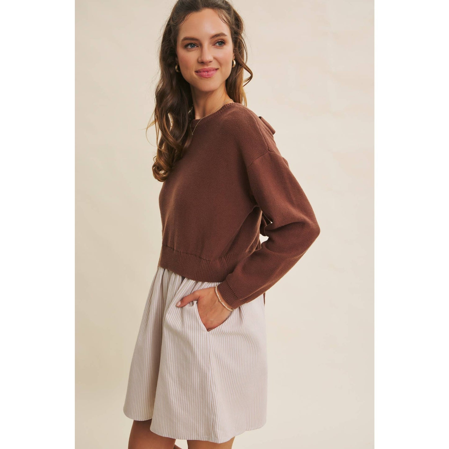 Twofer Mini Sweater Dress