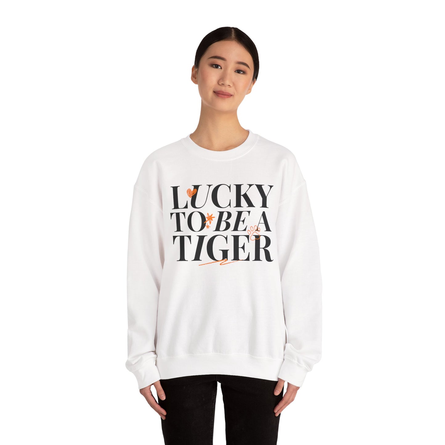 **Lucky to Be a Tiger Crewneck