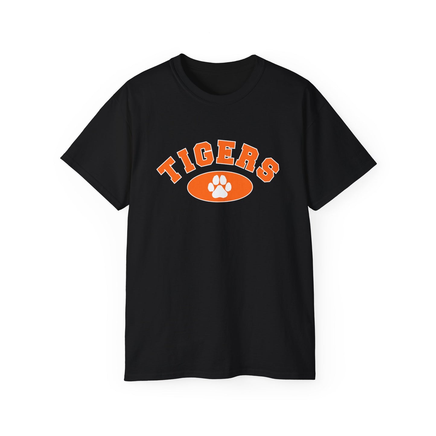 Tigers Paw Graphic Tee — Retro Orange School Spirit T-Shirt
