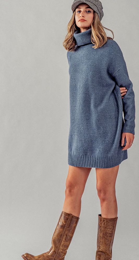 Turtleneck Sweater Dress