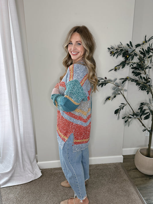 Color Block Cardigan