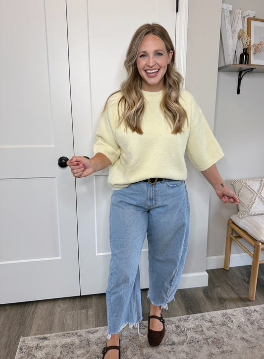 Yellow Sweater Top