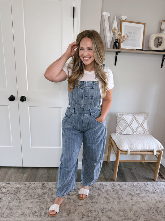 Slouchy Denim Overalls