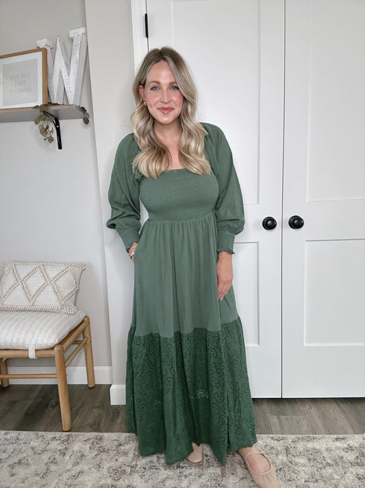 Eyelet Maxi Dress