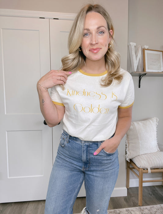 Kindness Is Golden Ringer Tee