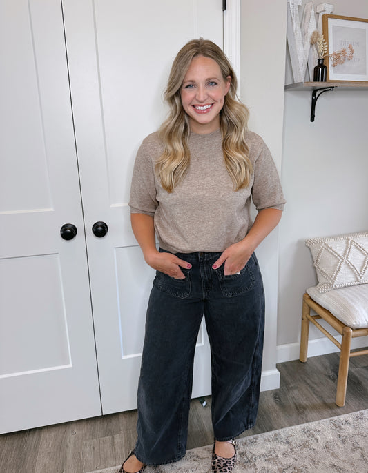 Short Sleeve Sweater Top