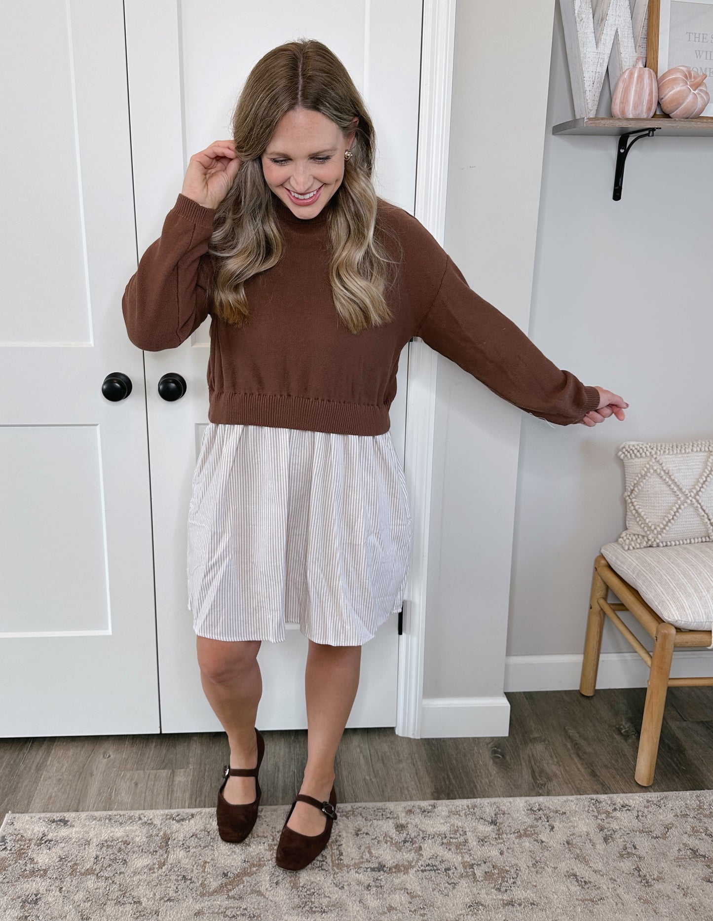 Twofer Mini Sweater Dress