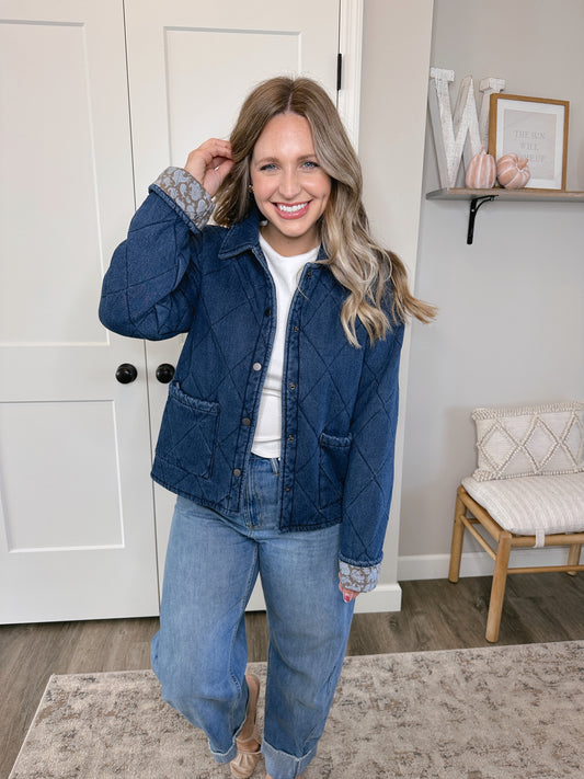 Quilted Denim Jacket