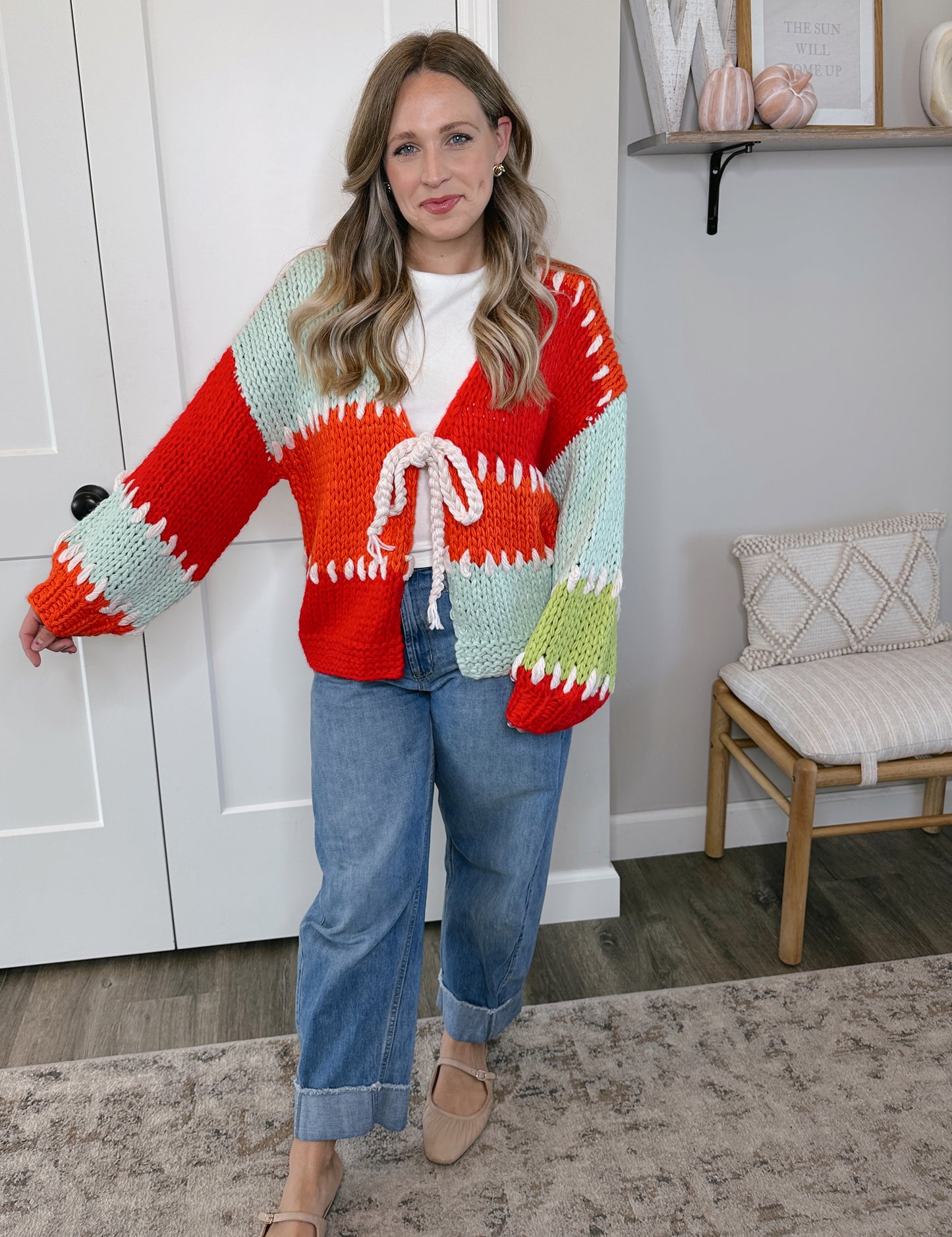 Crochet Colorblock Cardigan