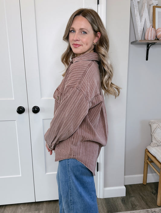 Striped Denim Shirt