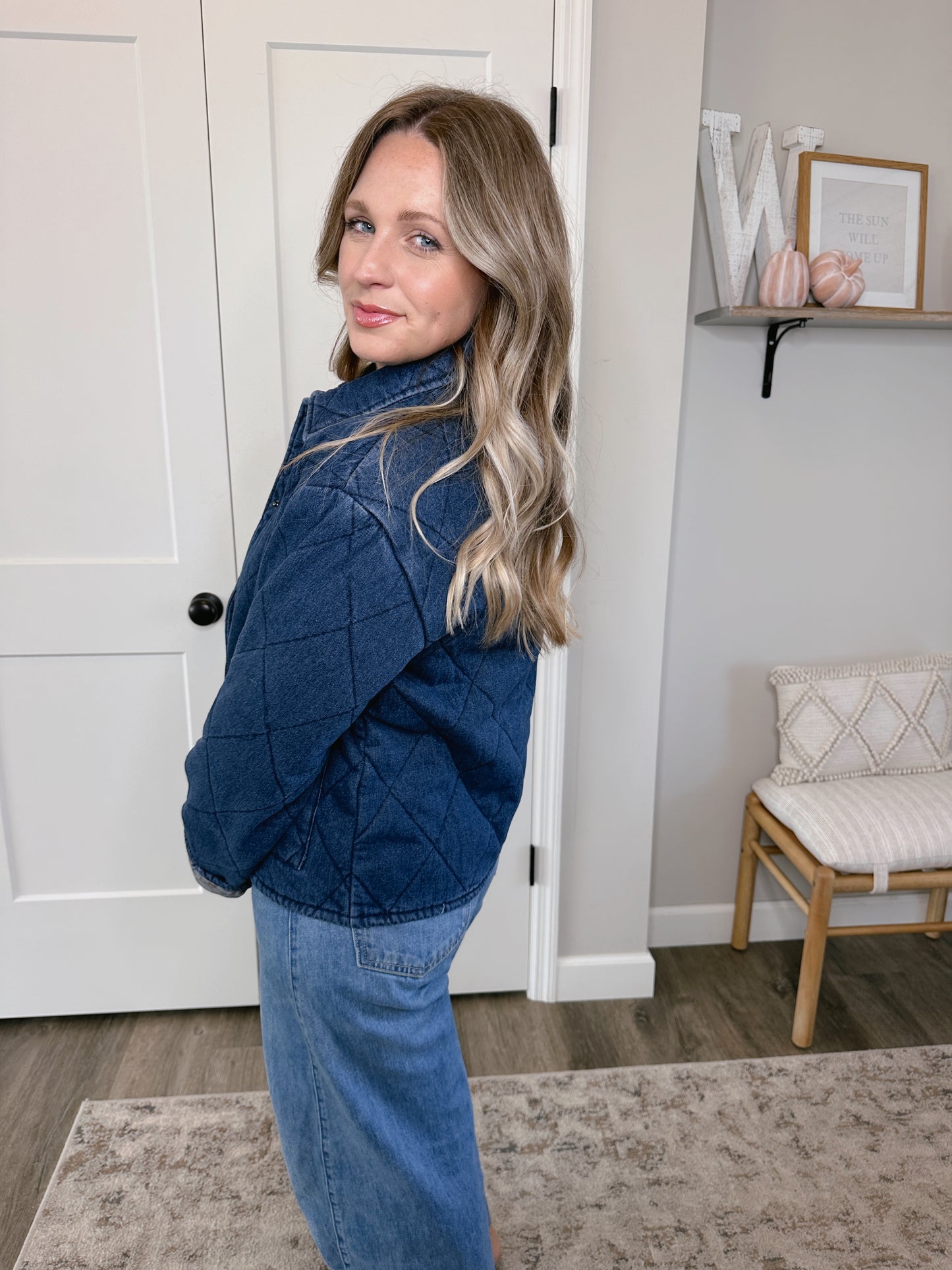 Quilted Denim Jacket