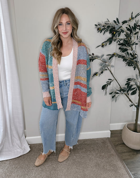 Color Block Cardigan