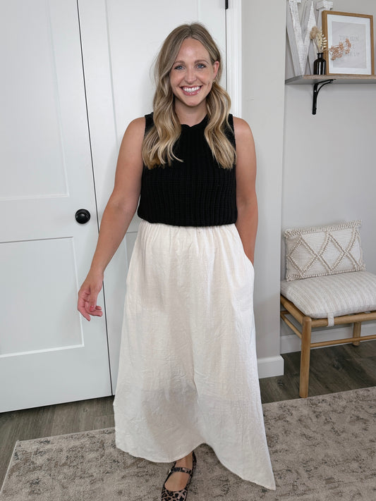 Twofer Sweater Midi Dress