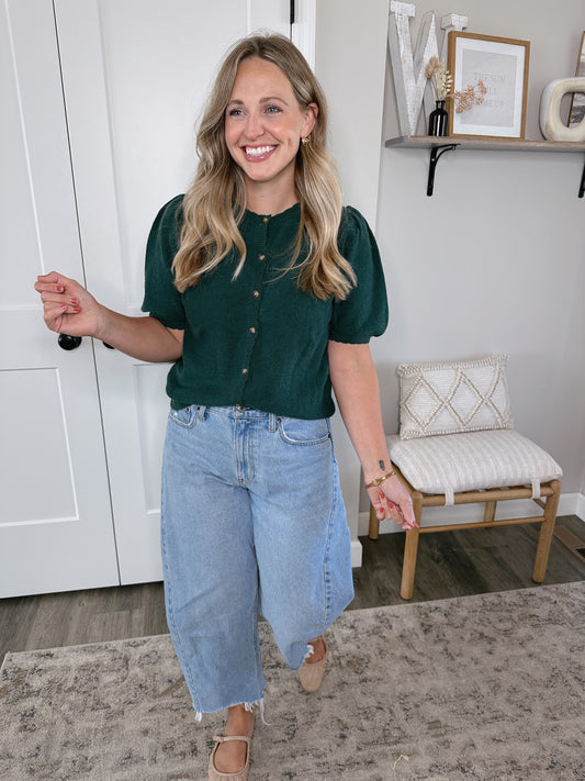 Puff Sleeve Cardigan