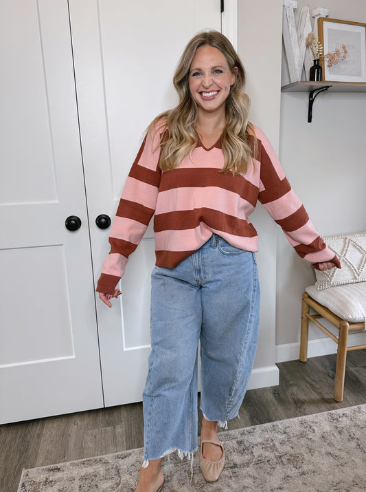 Striped Knit Sweater