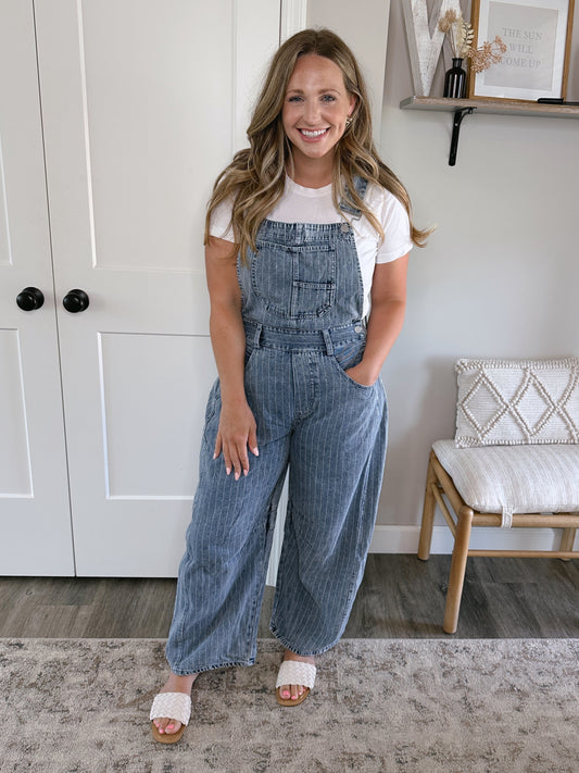 Slouchy Denim Overalls