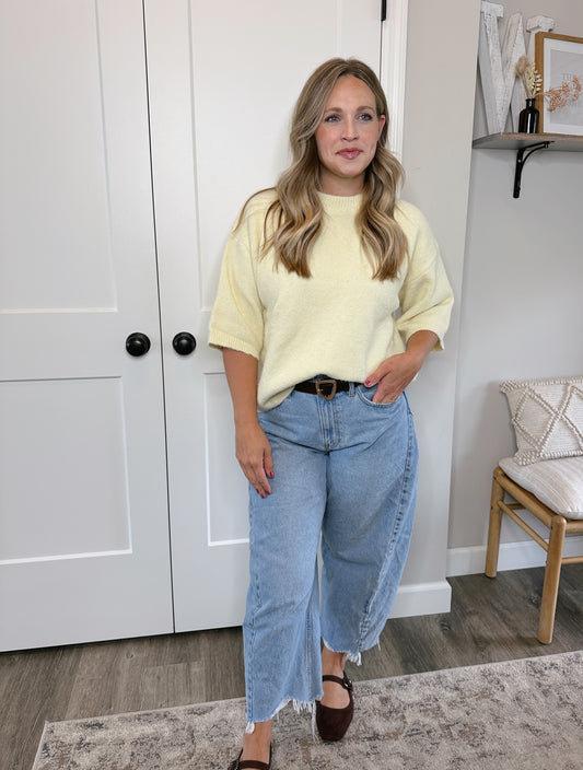 Yellow Sweater Top