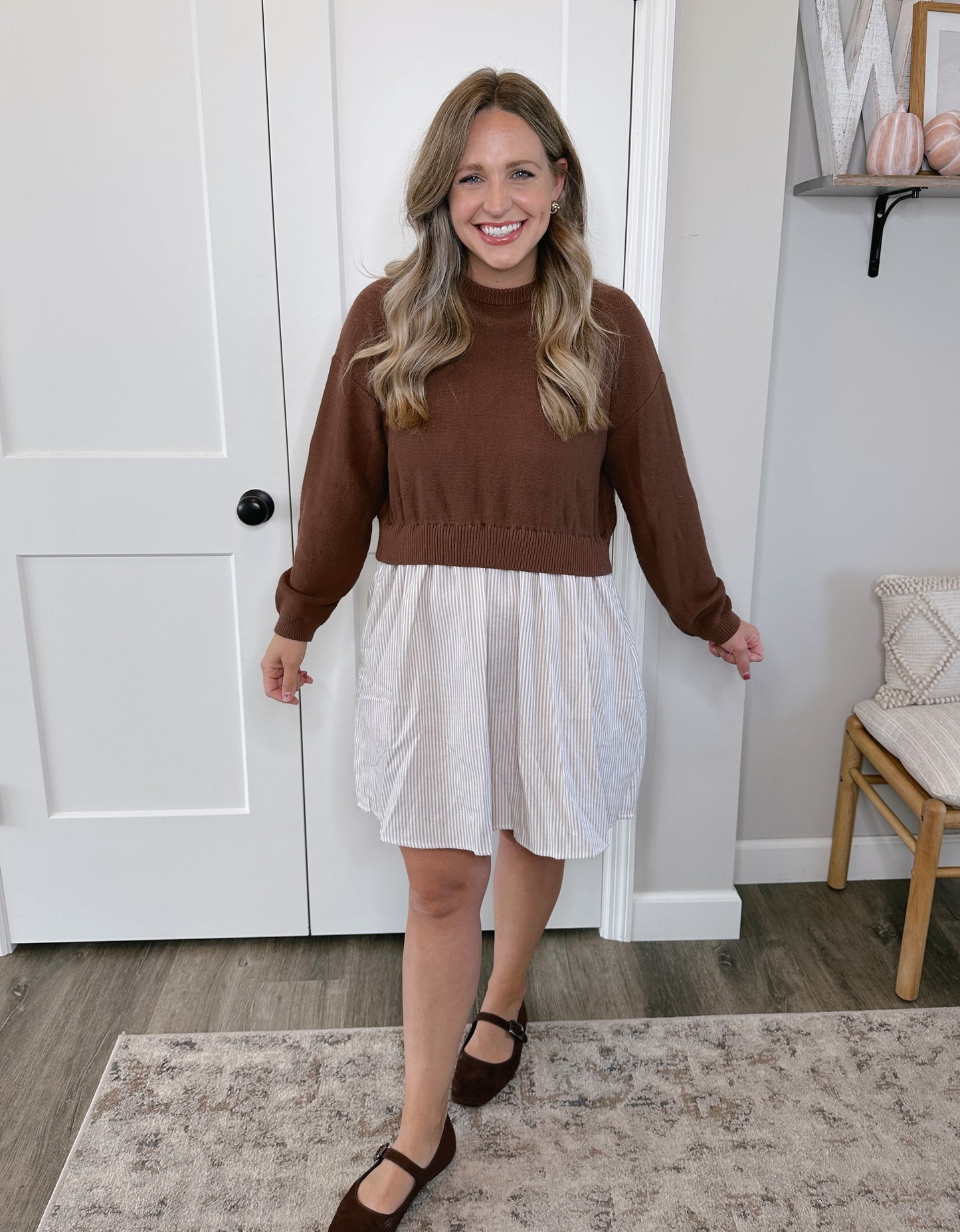 Twofer Mini Sweater Dress