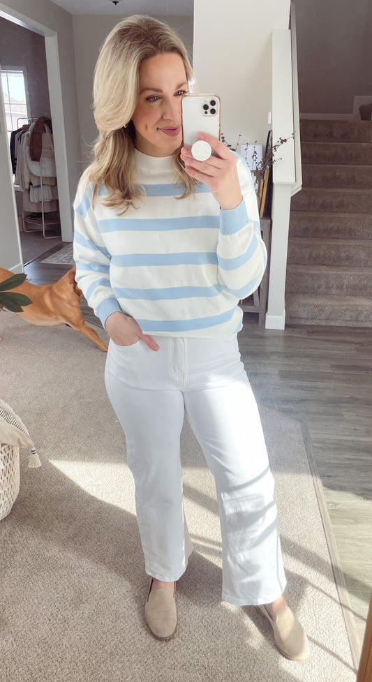 White Cropped Wide Leg Jeans