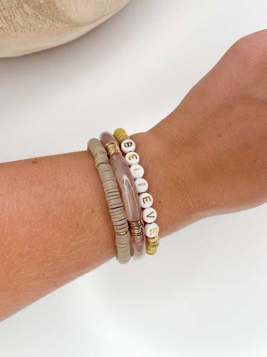 Believe Heishi Bracelet