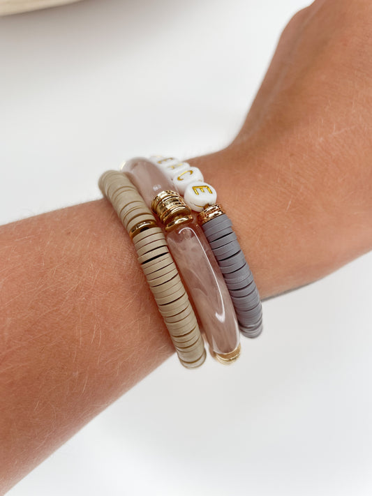 Peace Heishi Bracelet