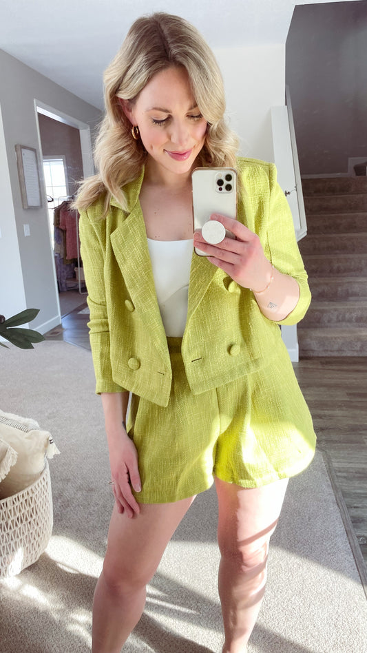 High Waisted Pleated Shorts